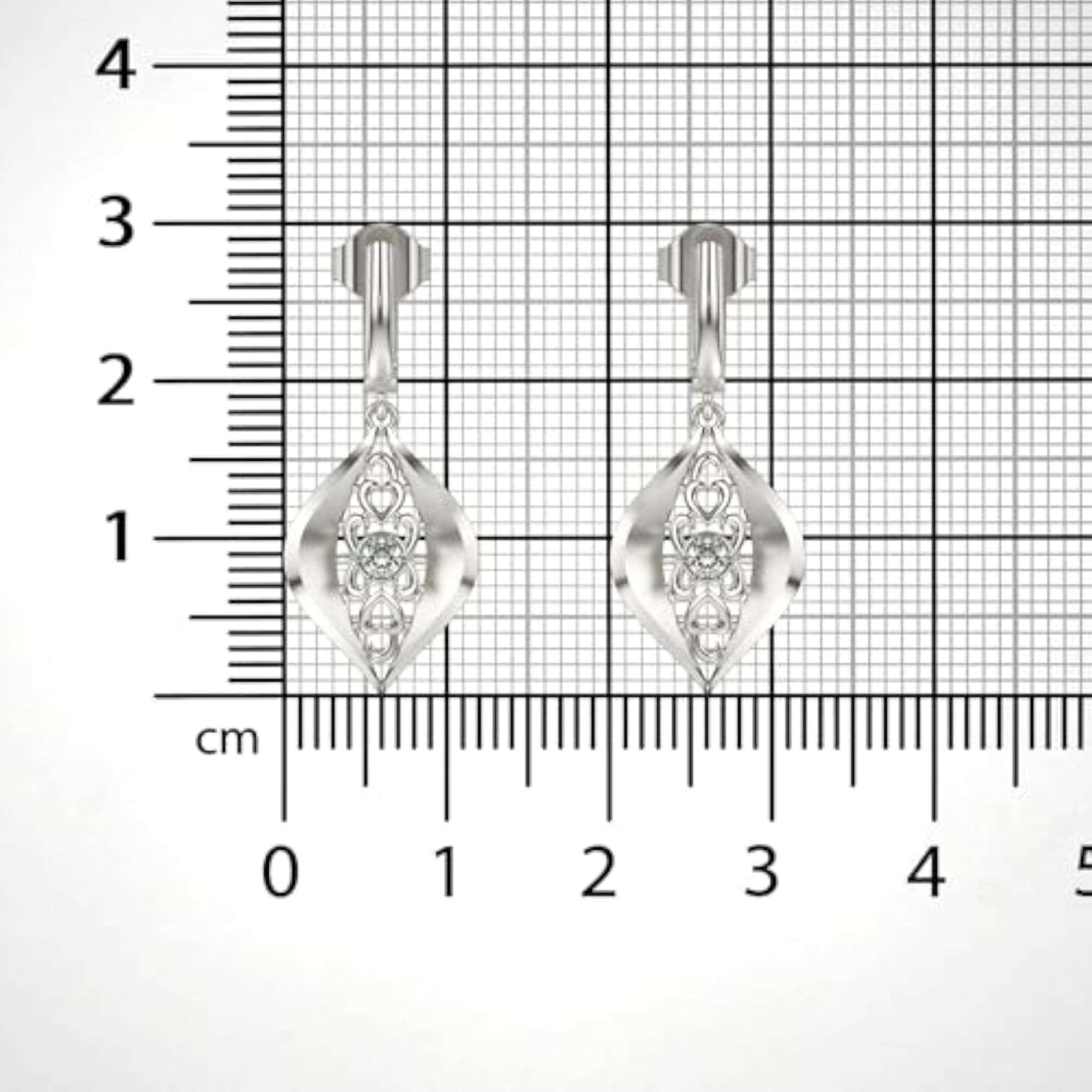 Women's Stylish Sterling Silver & Lab Grown Diamond 0.11cts Earrings